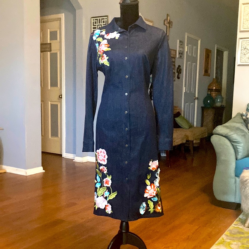 New York & Company Denim Dress